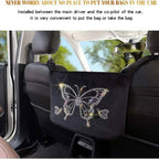 Car Net Backseat Pocket Handbag Holder and Organizer Between Seats