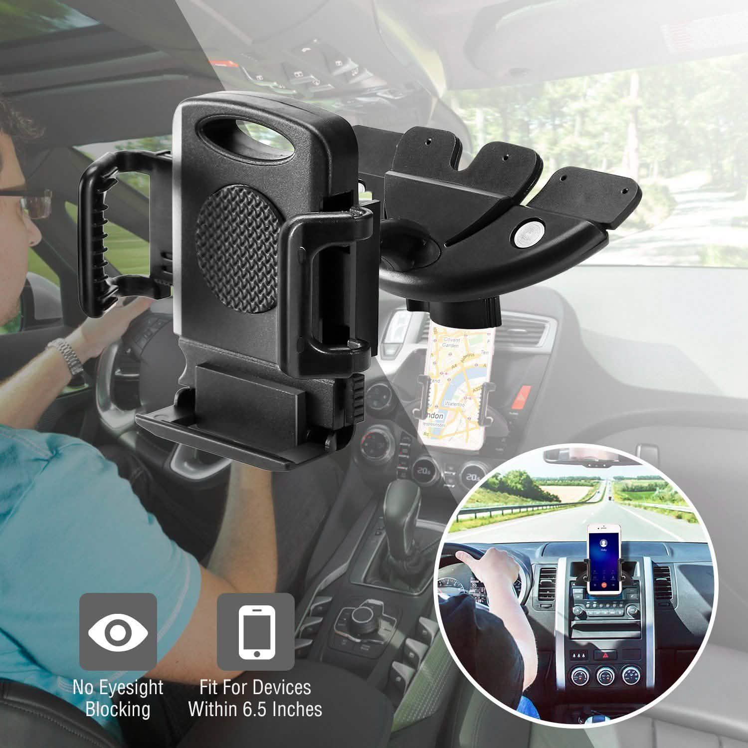 Car Phone Holder CD Slot Phone Mount 360 Rotatable