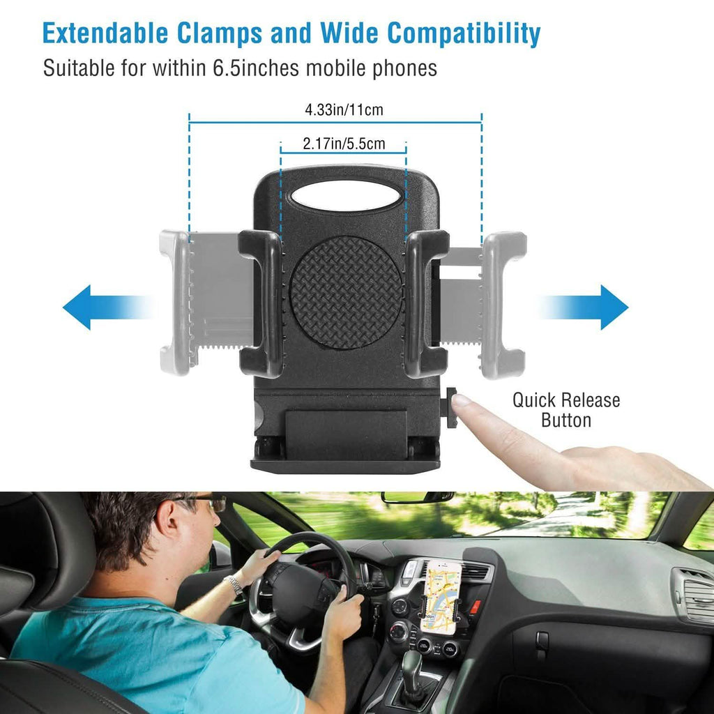 Car Phone Holder CD Slot Phone Mount 360 Rotatable