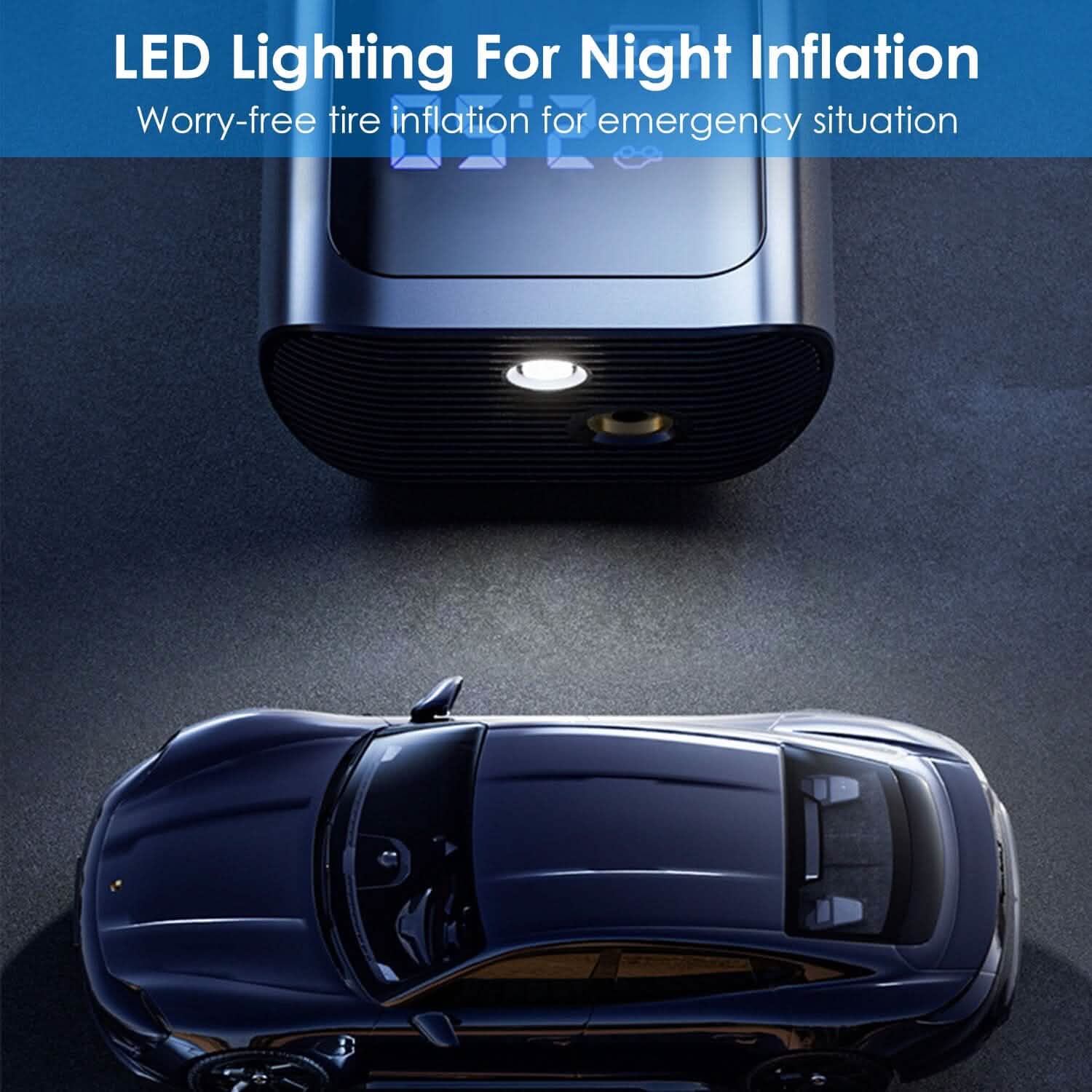 Car Tire Inflator Corded with LED Light