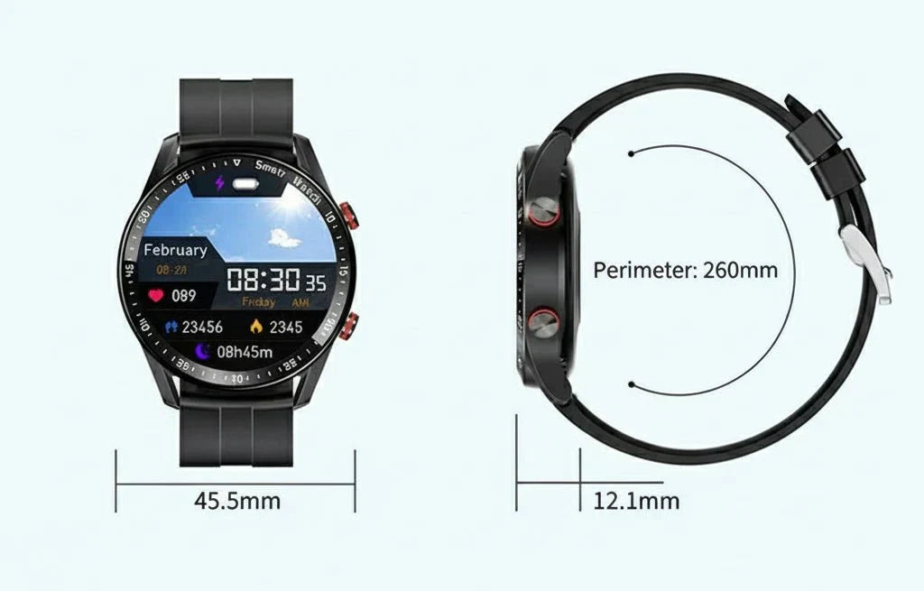 CARDIOTRON – Men's ECG & PPG Smartwatch with Phone Calls