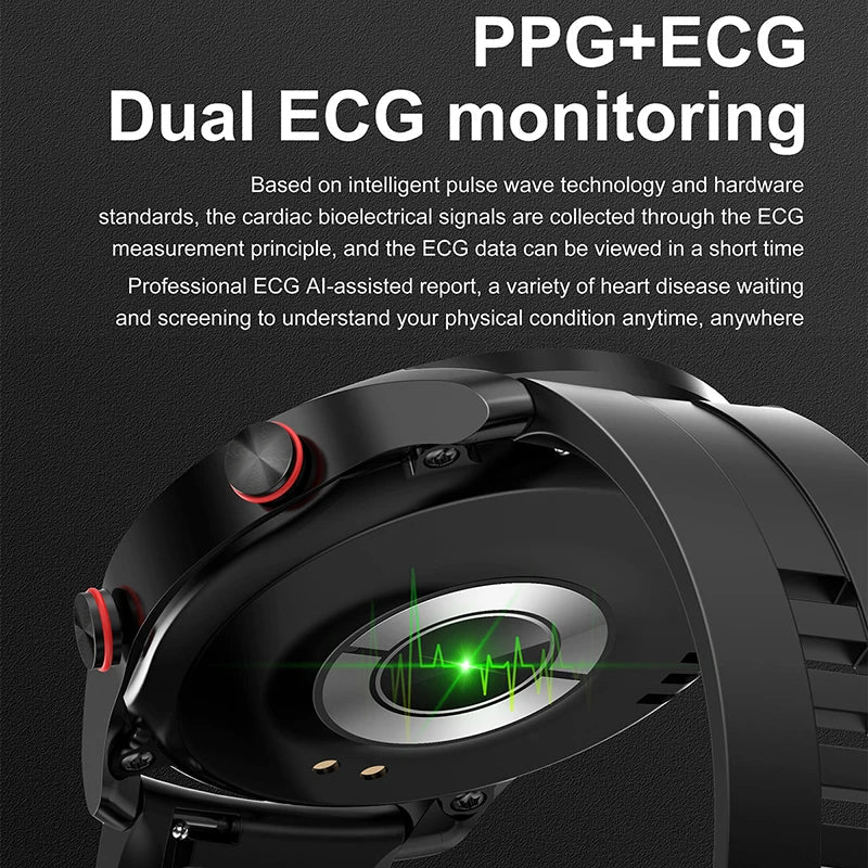 CARDIOTRON – Men's ECG & PPG Smartwatch with Phone Calls