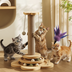 Cat Scratching Post Interactive Toy Fun Activity Center
