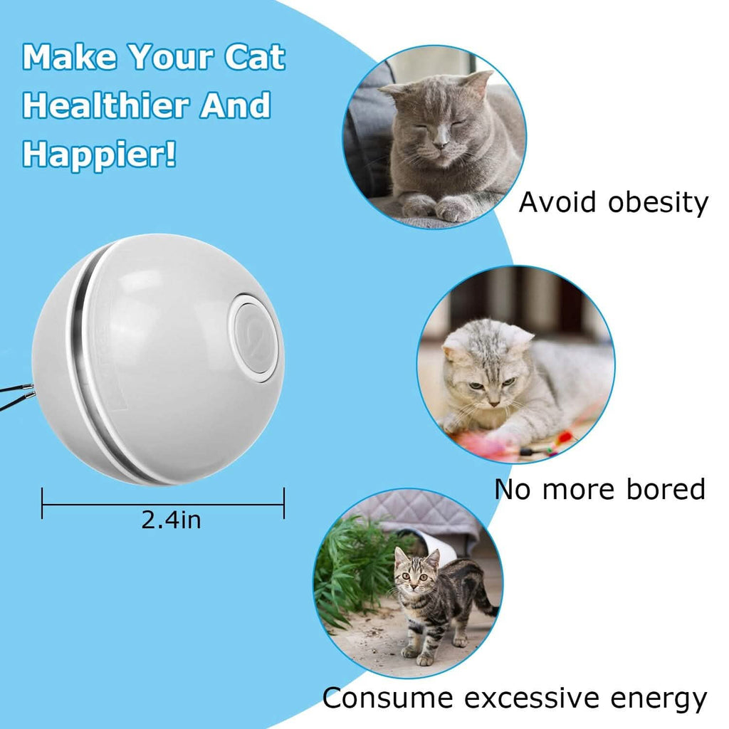 Cat Teaser Ball Automatic Self Rotating Interactive Cat Motion Exercise Toy