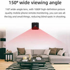 Mini WiFi Security Camera with Night Vision & Loop Recording for Indoor Use