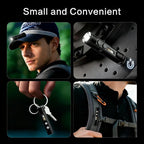 Pocket Rechargeable EDC Flashlight: Mini Keychain Light with Fire Starter & Window Breaker