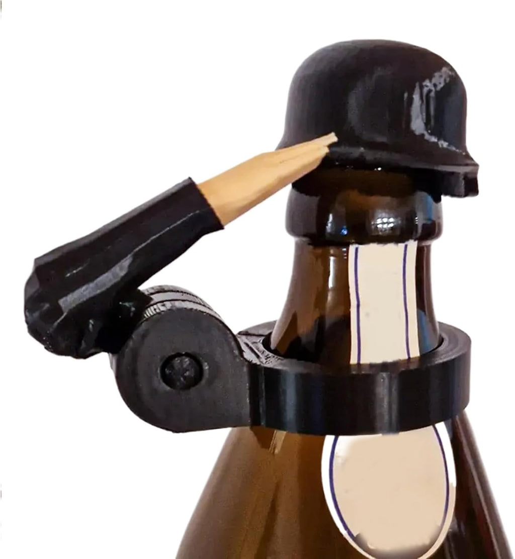 Soldier Salute Themed Reusable Beer Bottle Helmet
