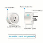 Smart WiFi Plug Outlet Adapter, Works with Alexa & Google, Timer, Voice Control, 2.4GHz Network Home Automation