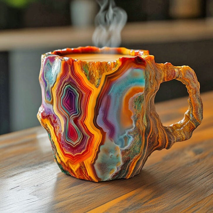 Textured Insulated Microwave-Safe Coffee Mug