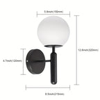 Modern Glass Wall Sconce | Elegant Metal Bedroom Light