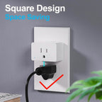 2-Pack: WiFi Smart Plug – 15A, Timer & App Control, Works with Alexa & Google Home