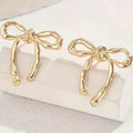 Chic Bowknot Ribbon Stud Earrings for Women