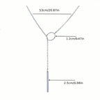 Chic Ethnic-Inspired Alloy Circle & Rod Pendant Necklace