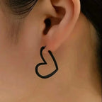 Chic Heart-Shaped Stud Earrings for Women
