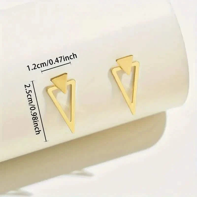 Chic Minimalist Triangle Design Earrings