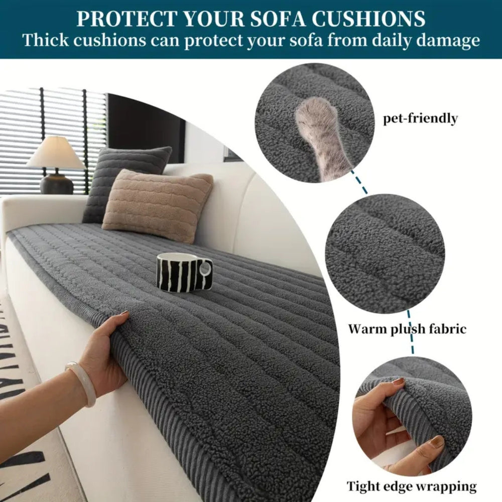 Plush & Thick Sofa Protector Cover