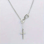 Chic Vintage-Inspired Infinity Cross Pendant Necklace