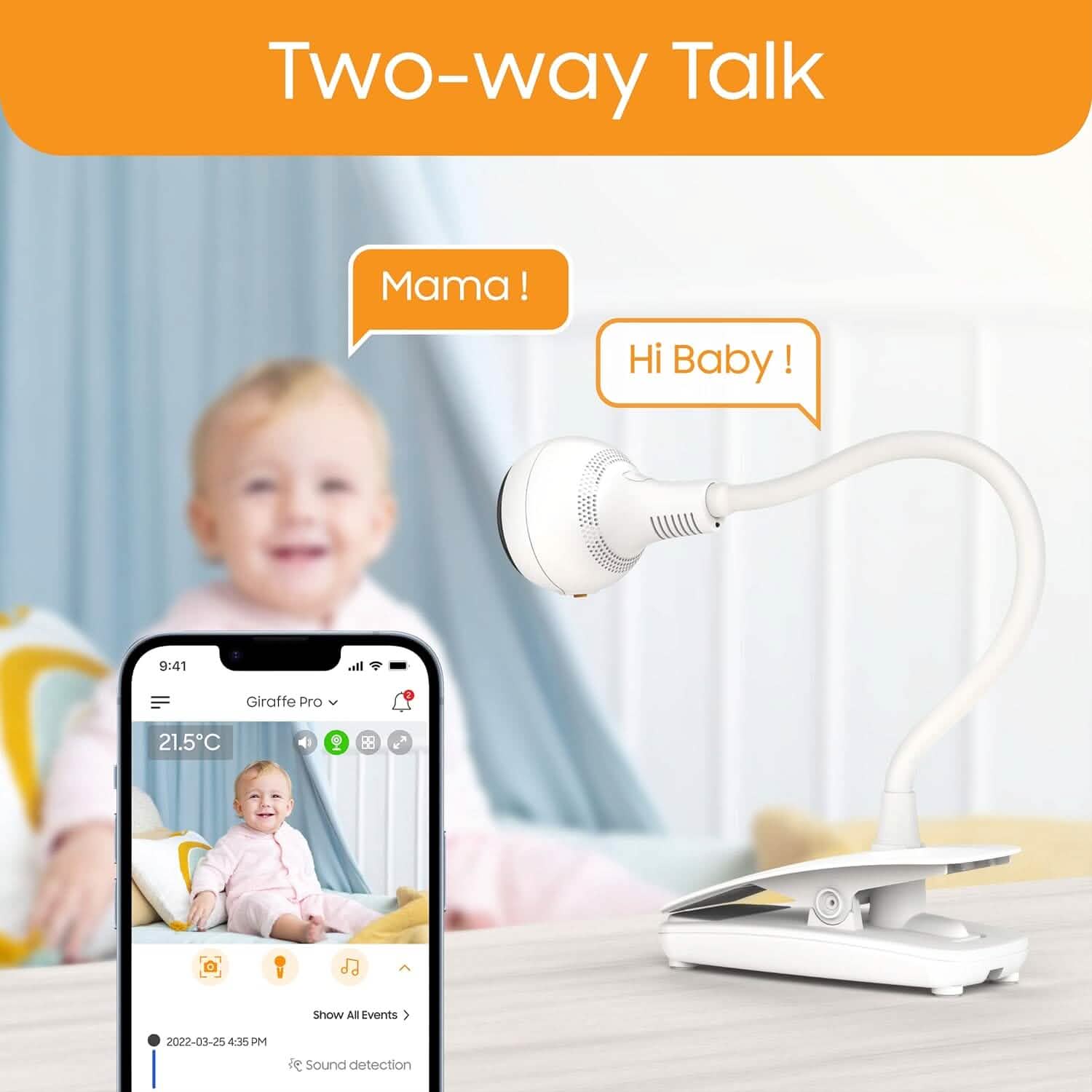 Chillax Giraffe Pro 1080p Camera and 4.3” Video Smart Baby Monitor (Refurbished)