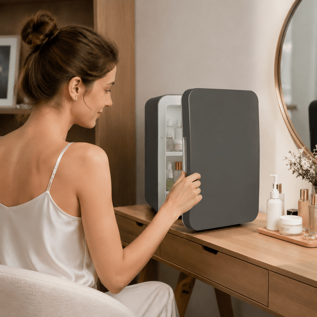 CHILLBOX – Mini Fridge for Drinks, Snacks, and Cosmetics
