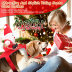 Christmas Costumes Red Winter  Coat for Dog Riding Santa Claus  with Bell