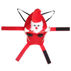 Christmas Costumes Red Winter  Coat for Dog Riding Santa Claus  with Bell