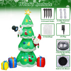 Christmas Tree Inflatable Decoration with LED Light Built-in Air Blower