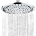 Bright Showers Waterfall Shower Head with Adjustable Angle and Anti-clogging Silicone Nozzles,9 inch