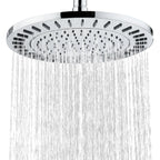 Bright Showers Waterfall Shower Head with Adjustable Angle and Anti-clogging Silicone Nozzles,9 inch
