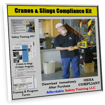 Cranes and Slings Safety Training Compliance Kit