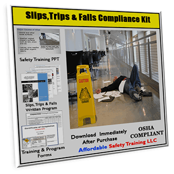 Slips, Trips, and Falls Safety Training Compliance Kit