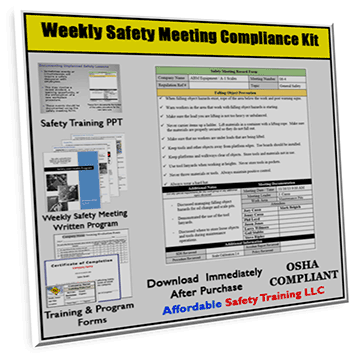 Weekly Safety Meeting Training Compliance Kit