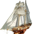 Classic Wooden Sailboat Model – Detailed 3D Puzzle for Boat Enthusiasts