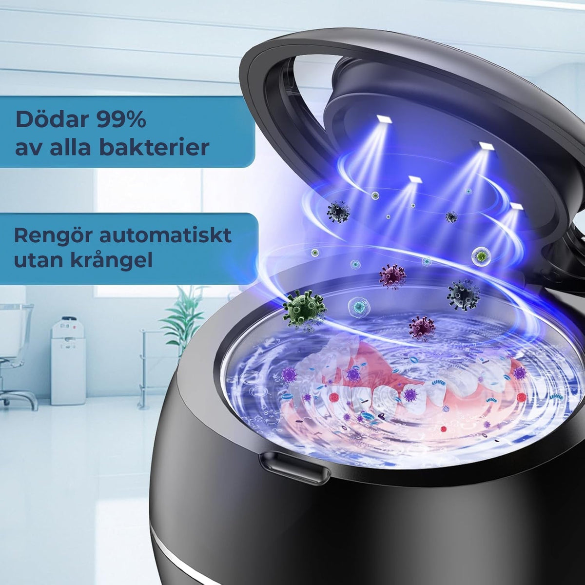 Ultrasonic Cleaner for Mouthguards, Dentures, Retainers & More