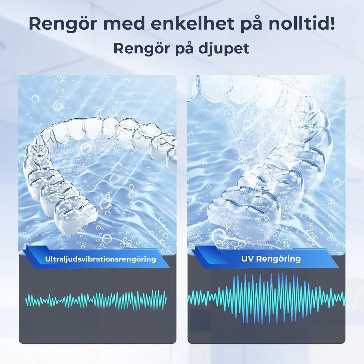 Ultrasonic Cleaner for Mouthguards, Dentures, Retainers & More