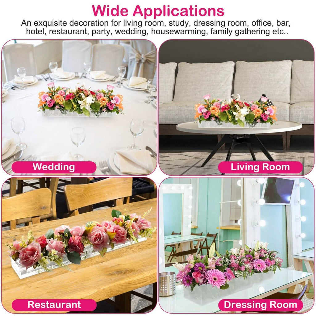 Clear Acrylic Flower Vase for Table Decoration Modern Flower Holder