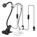 Clip On Reading Light USB Desk Clamp Lamp Flexible Gooseneck