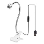 Clip On Reading Light USB Desk Clamp Lamp Flexible Gooseneck