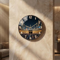 Silent Wall Clock with Mosque Panorama Design