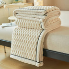 Cozy Bubble Fleece Throw Blanket