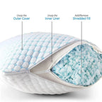 CLOUDREST – Adjustable Cooling Sleep Pillow for Individual Comfort