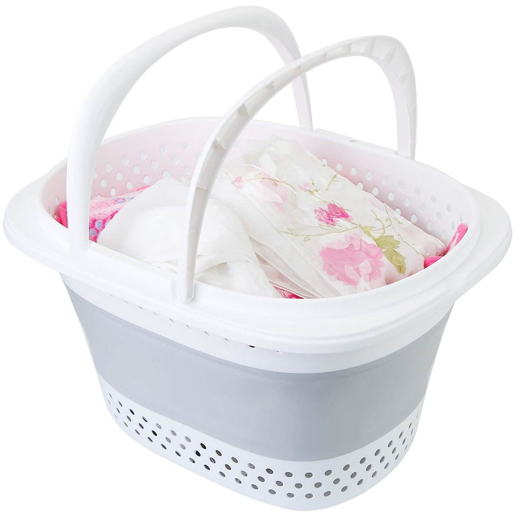Collapsible Laundry Basket with Comfort Handle