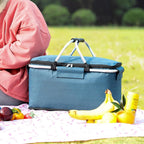 Collapsible Insulated Picnic Tote with Leakproof Liner