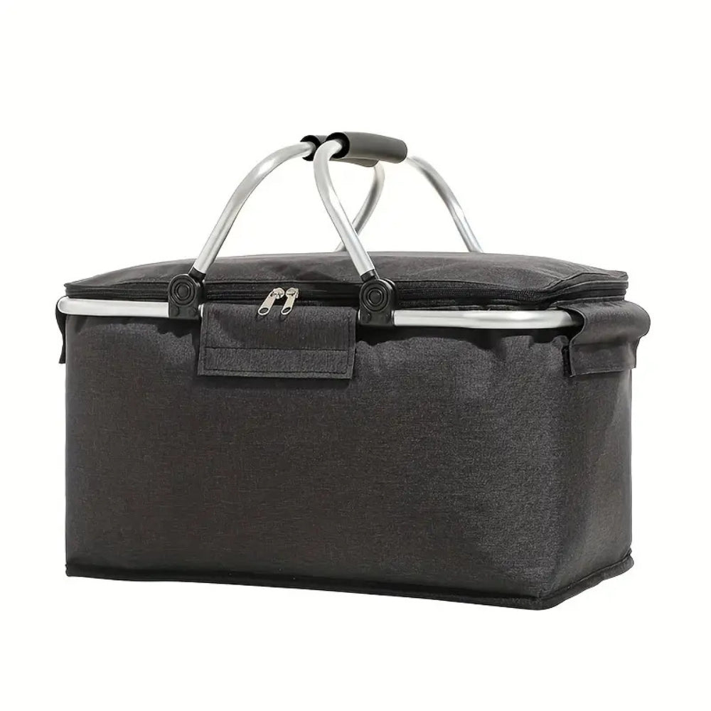 Collapsible Insulated Picnic Tote with Leakproof Liner