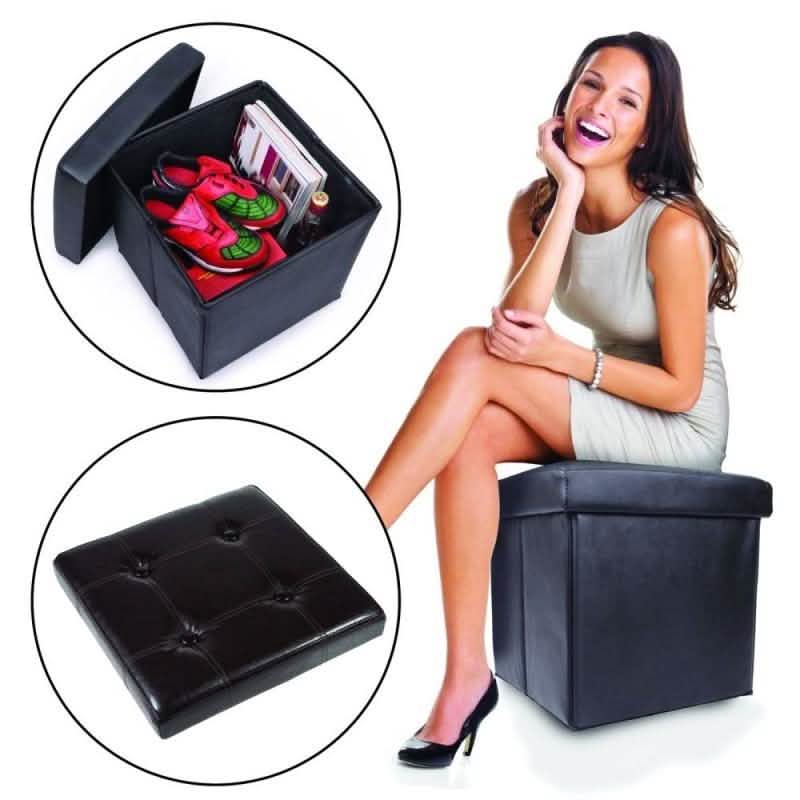 Collapsible Storage Ottoman & Foot Rest