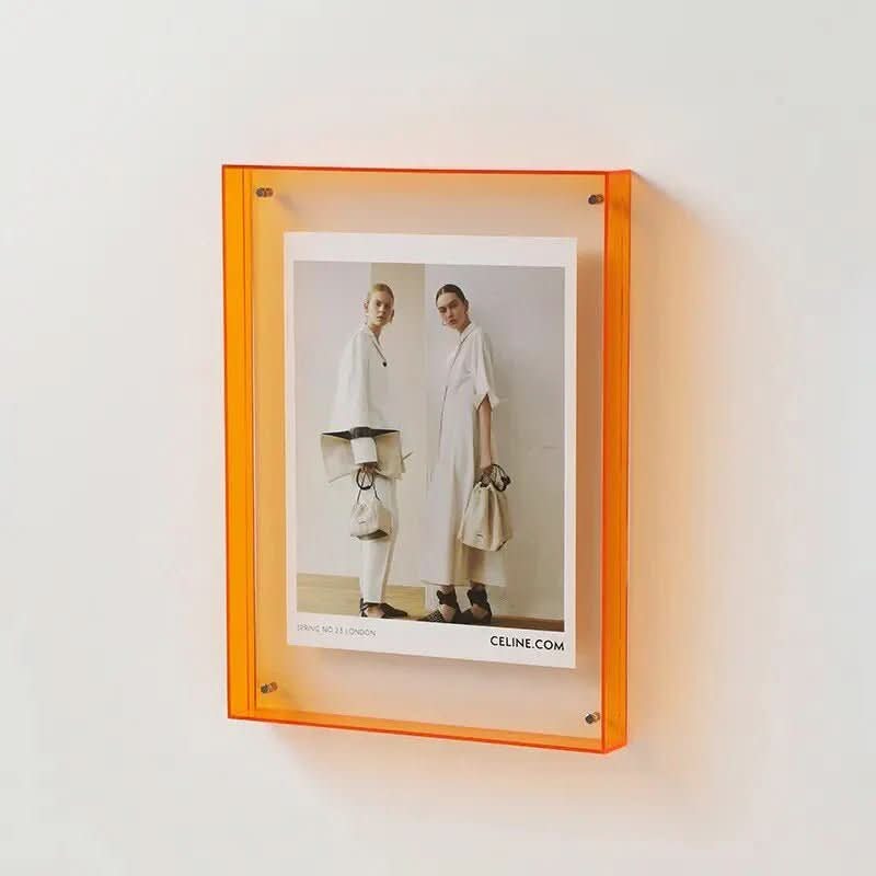 Vibrant acrylic frame for colorful photo displays