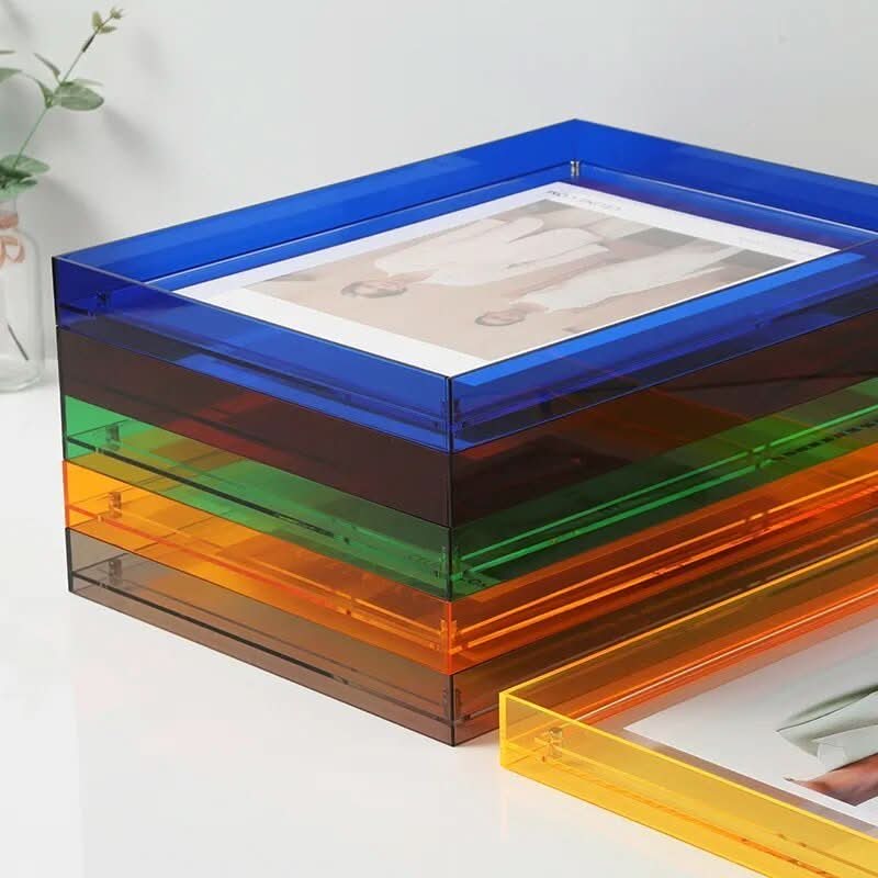 Vibrant acrylic frame for colorful photo displays