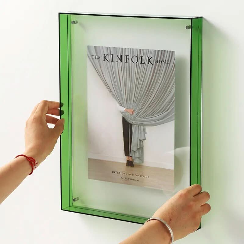Vibrant acrylic frame for colorful photo displays