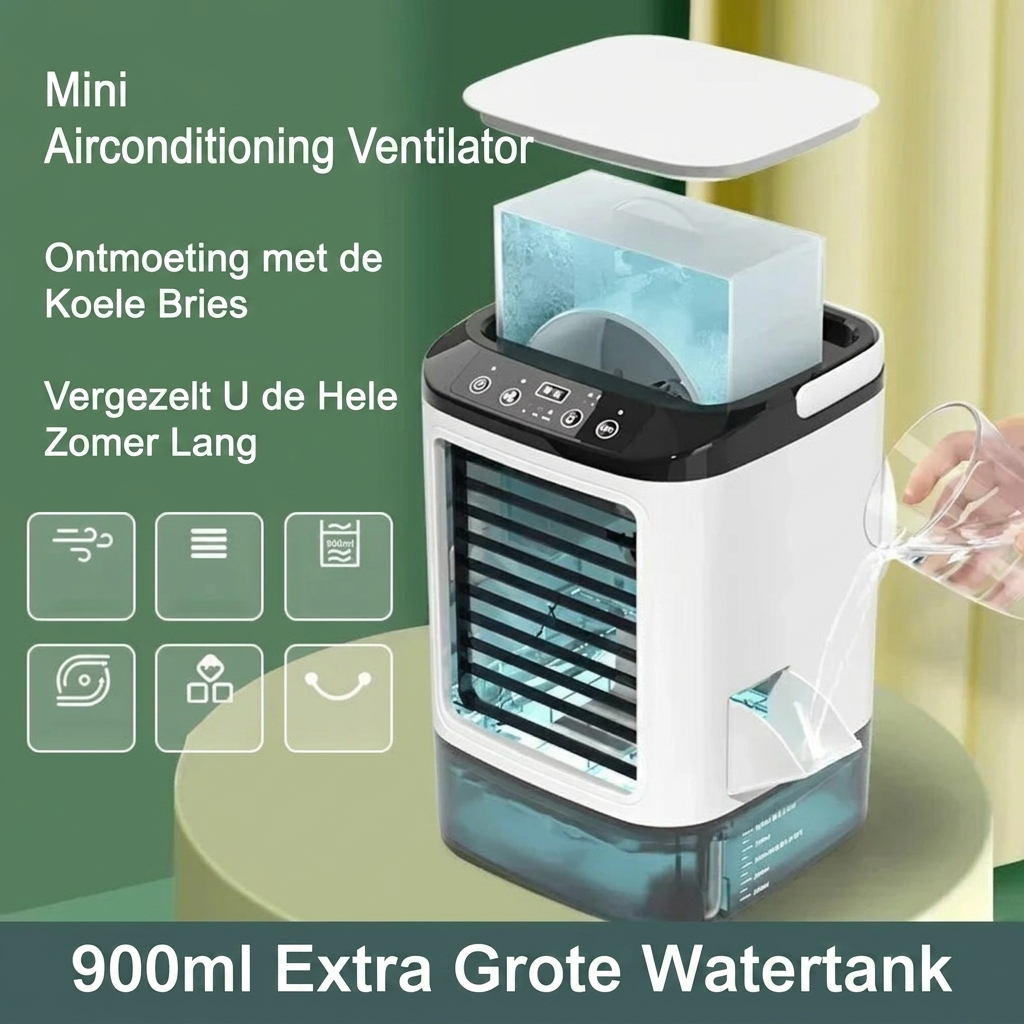 Compact Cooling Fan with Humidifier