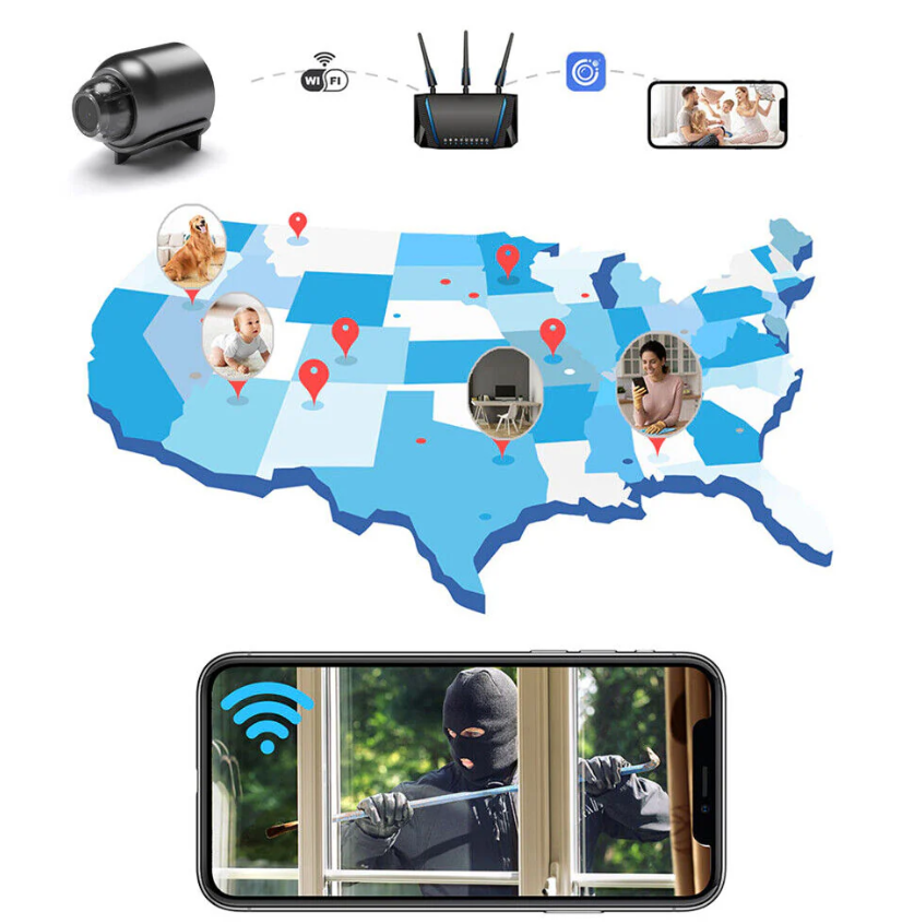 Compact WiFi Camera with Night Vision – Discreet and Effective Surveillance