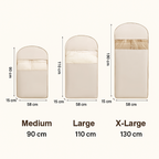 Hanging garment organizer with automatic compression